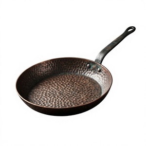 Antique Copper Hammered Frying <b>Pan</b> With Long Handle For Stovetop Cooking Home Kitchen Cookware <b>Pan</b> Frying <b>Pans</b> - Product Image 1
