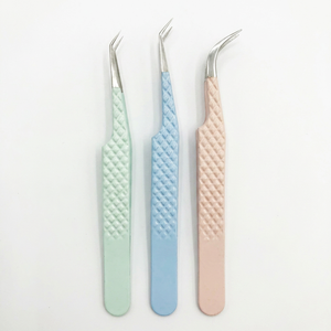 Pinzas para Pestañas de Acero Inoxidable Sólido con Recubrimiento de Color Personalizado, Marca Privada Profesional, Extensión de Pestañas, Agarre Fuerte, Punta Puntiaguda - Product Image 1