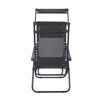 Silla Plegable Resistente para Exteriores, Venta al Por Mayor de Fábrica, Altura Ajustable, Cómoda y Suave, Reclinable de Gravedad Cero con Sombrilla