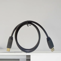 Kabel Komputer AOTECH 1.0M/1.5M PVC/Nylon Berjaket Pelindung Anyaman USB 3.0 Tipe-A Male ke B Male Ramah Lingkungan Bersertifikasi CE/FCC