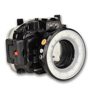 SL-108 Waterdichte 40M Led Video Ring Licht Duiken Licht Camera Flash Light Voor 67Mm Interface Sony Olympus camera Case