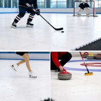Panneaux de glace synthétique UHMWPE de qualité supérieure, planches de patinoire artificielle, sensation de glisse comme sur la glace naturelle