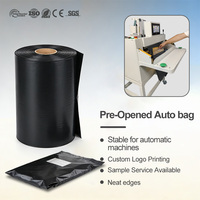 Logo personnalisé imprimé pré-imprimé  Sacs en rouleau ouverts en polyéthylène LDPE compatibles Autobag pour emballage complet  Équipement d'emballage automatique