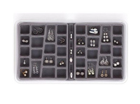Boîte de rangement portable pour bijoux, boucles d'oreilles, présentoir de voyage, vente directe
