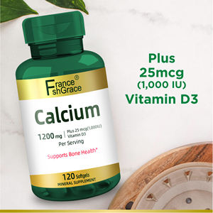 Kapsul kalsium 120 organik dengan Vitamin D3 kesehatan tulang, suplemen kalsium dan Vitamin <span class=keywords><strong>D</strong></span> untuk dewasa - Product Image 5