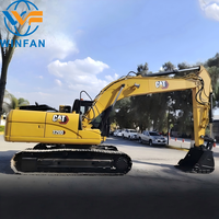 Disposition ergonomique du poste de commande, machine de construction d'occasion CAT 320D, réduit la fatigue du conducteur
