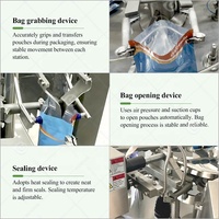 Machine de remplissage et de scellage pour sachets Doypack à fermeture éclair, plats et autoportants, pour poudre d'oignon