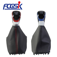 Vente directe usine – Pommeau de levier de vitesse avec cache anti-poussière cercle rouge pour Seat Ibiza 2017 à 2025 MK5 6F – Accessoires auto