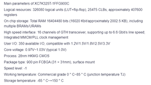 Chip FPGA XC7K325T-1FFG900C, Circuito Integrado de Matriz de Puertas Programable en Campo, Microprocesador Integrado - Product Image 2