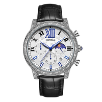 Montre mécanique automatique de luxe pour homme Shanghai, bracelet en cuir véritable, boîtier en alliage, charme lumineux