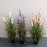 Décoration Moderne Faite à la Main pour Mariage, Fête des Mères, Noël, Remise de Diplôme, Saint-Valentin : Fleurs Artificielles Réalistes en Riz et Herbe d'Oignon