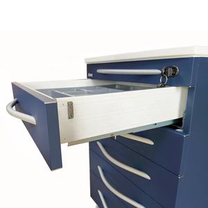 Mobili per Studi Dentistici Moderni, Armadietti Medici con Corpo in Acciaio Inox e Piano in Marmo - Product Image 3