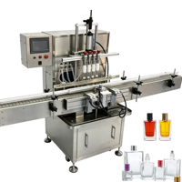 Ligne de production automatique de remplissage de parfums en flacons de verre à pression négative à 4 têtes avec système de convoyage