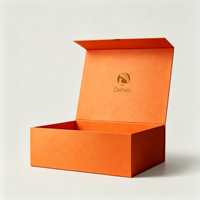 Boîte en carton rigide magnétique noire avec logo personnalisé, emballage de luxe pour chaussures, vêtements, cadeaux, laminage mat, gaufrage, éponge magnétique