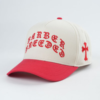 Casquettes de baseball respirantes en tissu Oxford Dobby à 5 panneaux, logo personnalisé, bicolores, été