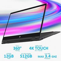 Nouvel ordinateur portable YOGO N95 12e génération 2K ordinateur portable à écran tactile 32 Go de RAM 2 To de stockage pli 360 degrés détection de gravité