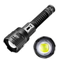 Lampe torche LED puissante XHP360, 5000 lumens, haute luminosité, zoomable, lampe torche LED rechargeable de type C, lampe torche LED de chasse
