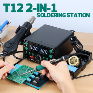 Estación de Soldadura YIHUA 902D-IV 775W T12, Estación de Retrabajo con Aire Caliente, Juego de Herramientas de Reparación Electrónica Profesional W261 - Product Image 5