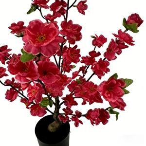 Planta Artificial de Flor de Durazno en Maceta, Bonsái Artificial de Flor de Durazno, Planta en Maceta con Flor de Durazno - Product Image 6