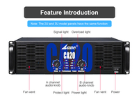 2023 nouveau produit 2 canaux Pa Ca série de classe H Ca20 prix 1000 Watts amplificateur haute puissance professionnel