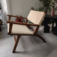 Chaise de salon d'extérieur en bois massif, premium, imperméable, ergonomique, pour hôtel et villa, écologique et saine