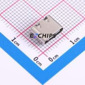 HX TYPE-C 16P SMT-L6.5 USB Connector SMD Connector Type-C Female Horizontal Mount 16P - Product Image 1