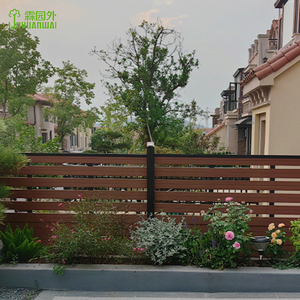 2024 zaun WPC Composite hàng rào bằng gỗ chất lượng cao không thấm nước 3D mô hình nhiệt sắt được xử lý gỗ 2m chiều dài an ninh hồ bơi - Product Image 5