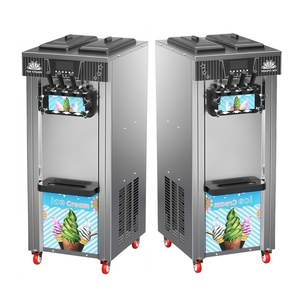 Máquina expendedora comercial de helados, máquina de helado suave con 2 tolvas, alto rendimiento <span class=keywords><strong>para</strong></span> una textura cremosa - Product Image 5