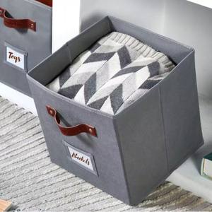 Boîte de rangement en tissu non tissé rectangulaire pliable personnalisé en gros avec capacité de 35 litres pour vêtements, jouets, salon, voyage - Product Image 1