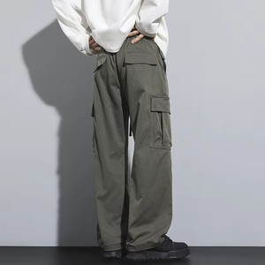 Pantaloni da uomo per escursioni all'aperto pantaloni Casual a gambe larghe <span class=keywords><strong>con</strong></span> ampie tasche <span class=keywords><strong>laterali</strong></span> pantaloni per il tempo libero alla moda - Product Image 6