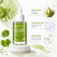 Sérum facial ampoule au caviar vert pour les pores, hydratant, soin de la peau, marque privée, OEM, ODM, vente en gros
