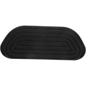 Bac à gouttes en caoutchouc noir en silicone pour réfrigérateur, 8,07 x 3,15 pouces, noir, pour distributeur d'eau, usage domestique - Product Image 1