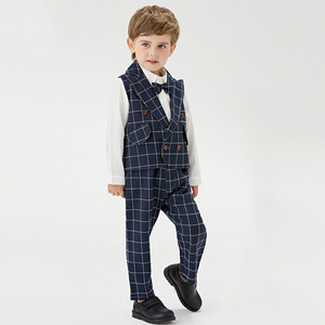 Nuevo conjunto de ropa de moda para niños de otoño, 3 piezas, camisas europeas de 1 a 3 años, vestido de <span class=keywords><strong>boda</strong></span> para bebés, trajes para niños - Product Image 1