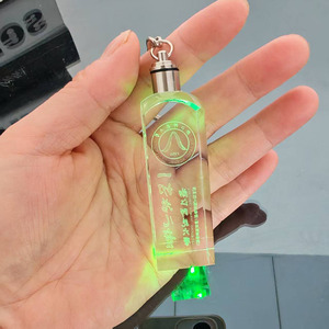 Wholesale New Design K9 Customize 3D <b>CUBE</b> Blank Led <b>Light</b> Crystal Keychain for Souvenir Gifts - Product Image 4