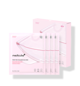 Mascarilla de Gel de Colágeno Rosa PDRN 4EA Enriquecida con PDRN y Colágeno, Hidrata Profundamente la Piel Seca, Calma la Irritación, Repara la Barrera Cutánea - Product Image 1