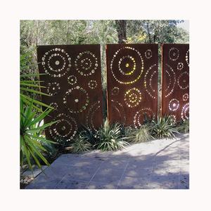 لوح منحوت للحديقة من لوحات الديكور قطع ليزر ستيل كورتين مخصصة للأماكن المفتوحة معدنية حديد سياج الحديقة بارتفاع 1.50 - Product Image 4