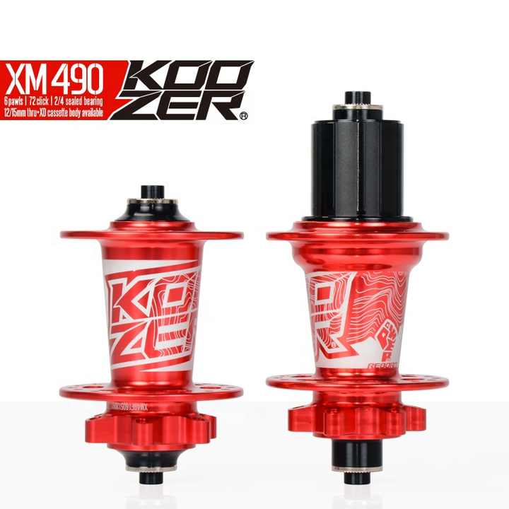 KOOZER XM490 Front Bike Hub - 6-Claw 72-Ring, 28/32/36 Hole, Disc