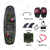 Planche de surf électrique en fibre de carbone 72V - Haute résistance, portable, pour une personne, étanche, planche pour les eaux océaniques