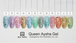 ดรีม เนล เจล 12 สี ควีน ไอชา เจล |   โปร่งใสเย็นชาและชวนฝัน ประกายมุกละเอียดแบบไล่เฉดสี เหมาะสำหรับมือใหม่และร้านเสริมสวย - Product Image 2