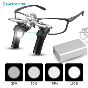 Occhiali Ingrandenti Ergonomici 6x con Lenti Ottiche ad Alta Definizione 350-420mm, Luce LED, Occhiali Chirurgici Dentali con Distanza di Lavoro Regolabile - Product Image 4