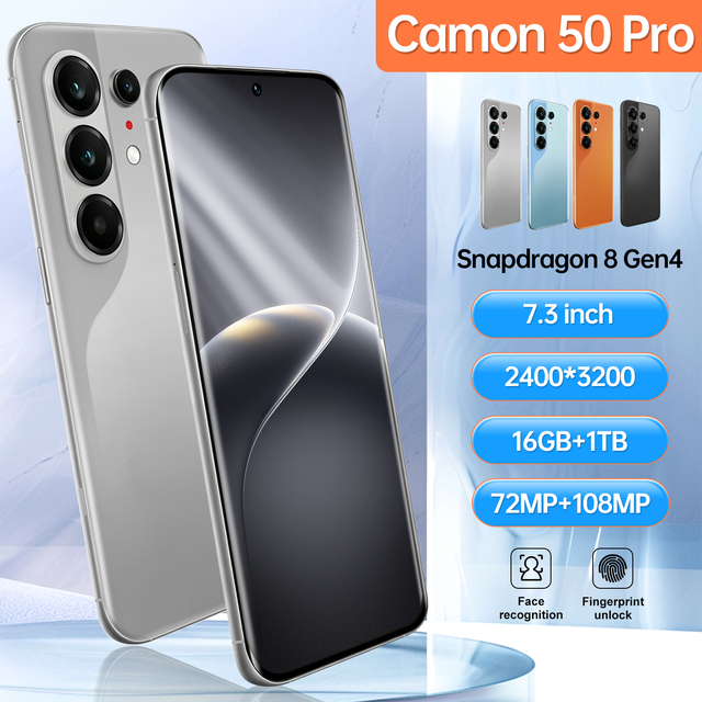 Factory Direct Sale Camon 50 Pro 5G Smartphone 7.3-inch 16GB+1TB Deca Core 108MP Camera Android15 LTE/CDMA Dual Sim Cellphone
