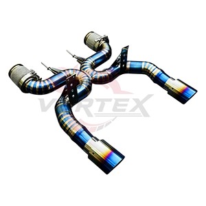 Escape de Competición Vortex Titanium X-Pipe para McLaren 720S 4.0L V8 Biturbo, Diseño Recto Azul Quemado, Sección Media de Alto Rendimiento - Product Image 6