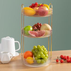 Organizer per il trucco in oro a 3 strati porta frutta per tavolo da bagno da scrivania - Product Image 5
