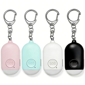 Alarme personnelle 130Db avec buzzer et lumière LED pour la défense personnelle en extérieur, couleur rose - Product Image 2