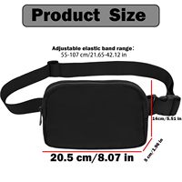 Sac banane ajustable pour hommes et femmes, sac banane imperméable multi-poches, pochette de sport légère pour la course à pied et les voyages