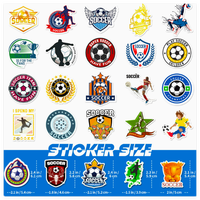 50 autocollants de football de style américain, en papier, pour valises, trophées, décoratifs, promotionnels