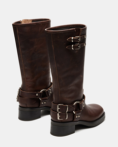 PU Leder Damen stiefel Kniehohe Stiefel mit Block absätzen Elegante bequeme lange Stiefel für Damen - Product Image 5