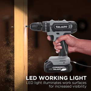 Trapano a Batteria 21V ad Alta Coppia con Mandrino Autoserrante per Cambi Rapidi di Punte Durante Sessioni di Lavoro Veloci - Product Image 3