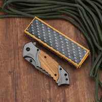 Outdoor-Klappmesser mit individuell graviertem Olivenholzgriff, DIY-Laser-Gravur, EDC-Camping-Jagd-Outdoor-Taschenmesser, Großhandel