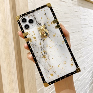 <span class=keywords><strong>Funda</strong></span> <span class=keywords><strong>cuadrada</strong></span> de mármol de lujo para teléfono móvil, cubierta electrochapada para <span class=keywords><strong>Iphone</strong></span> 12 Pro Max - Product Image 3